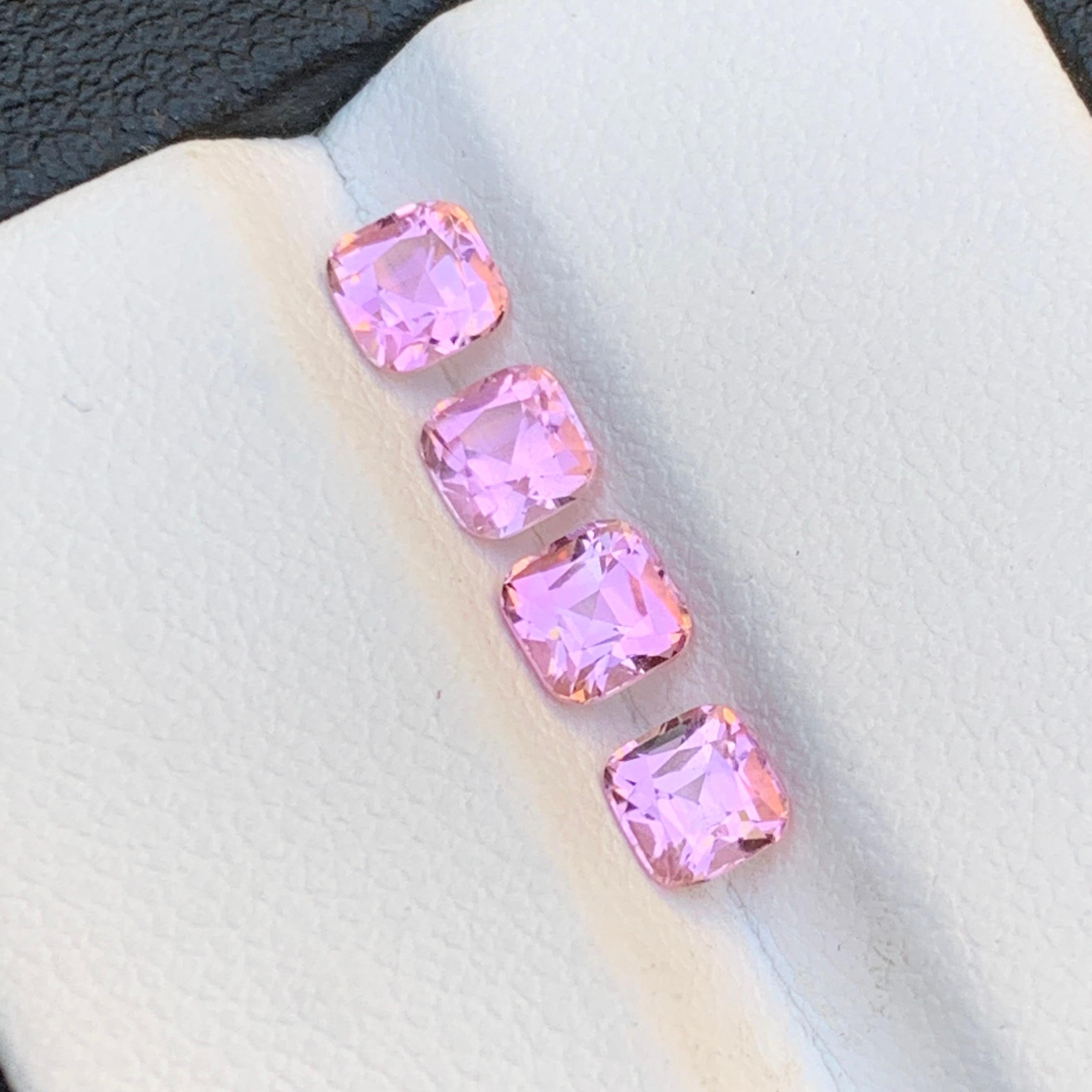 Contemporary Vibrant Baby Pink Natural Tourmaline Earrings Loose Gemstones Pairs 1.60Ct-Jewel For Sale