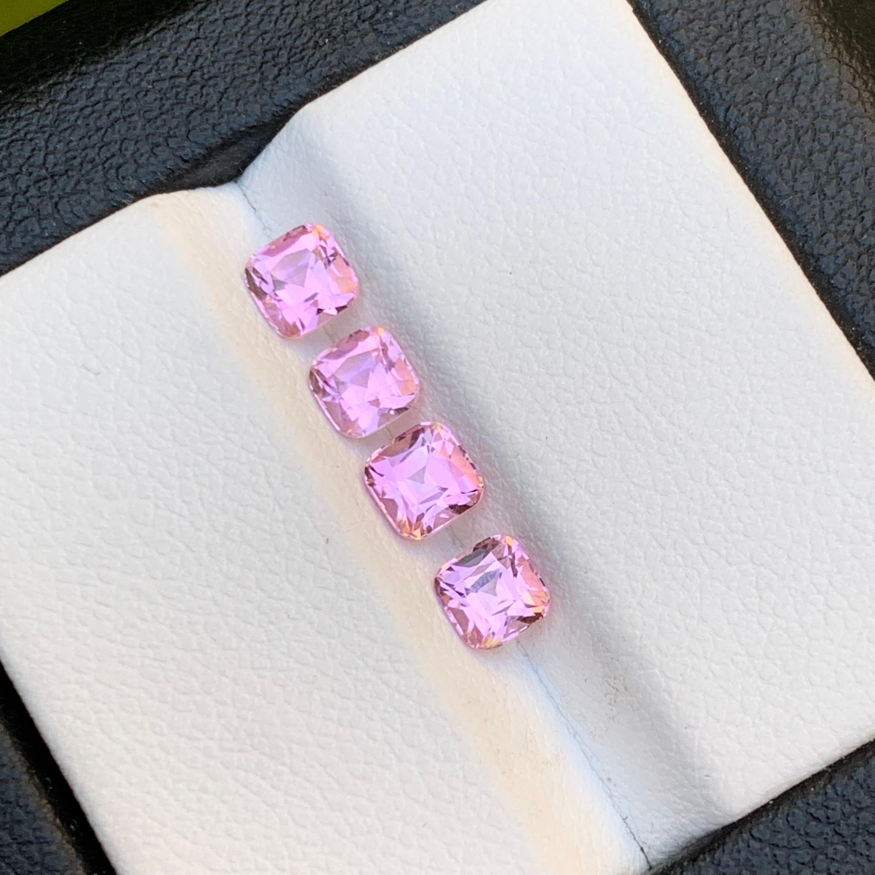 Women's or Men's Vibrant Baby Pink Natural Tourmaline Earrings Loose Gemstones Pairs 1.60Ct-Jewel For Sale