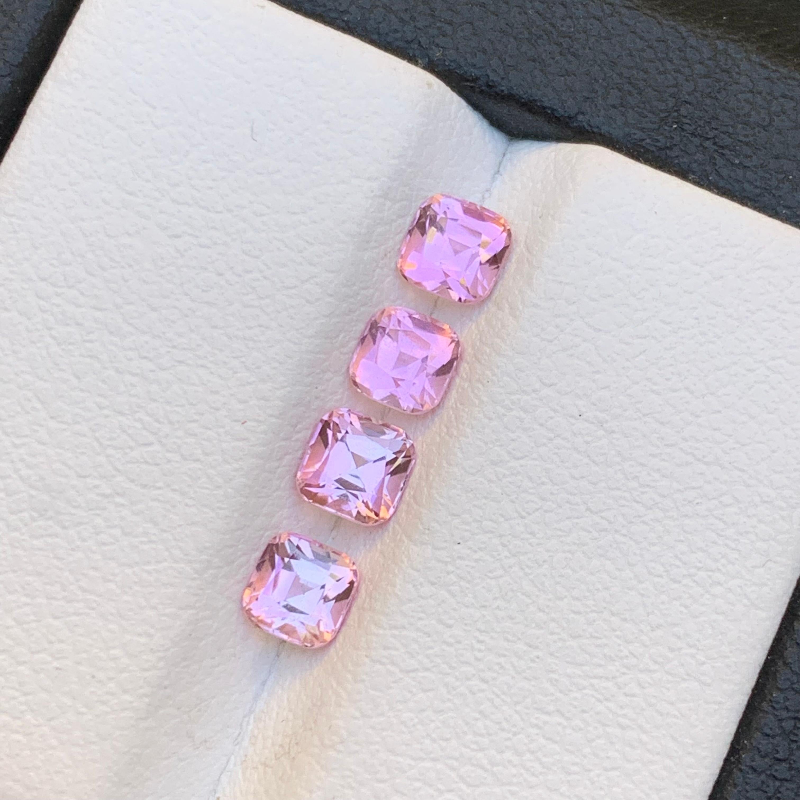 Vibrant Baby Pink Natural Tourmaline Earrings Loose Gemstones Pairs 1.60Ct-Jewel For Sale 2