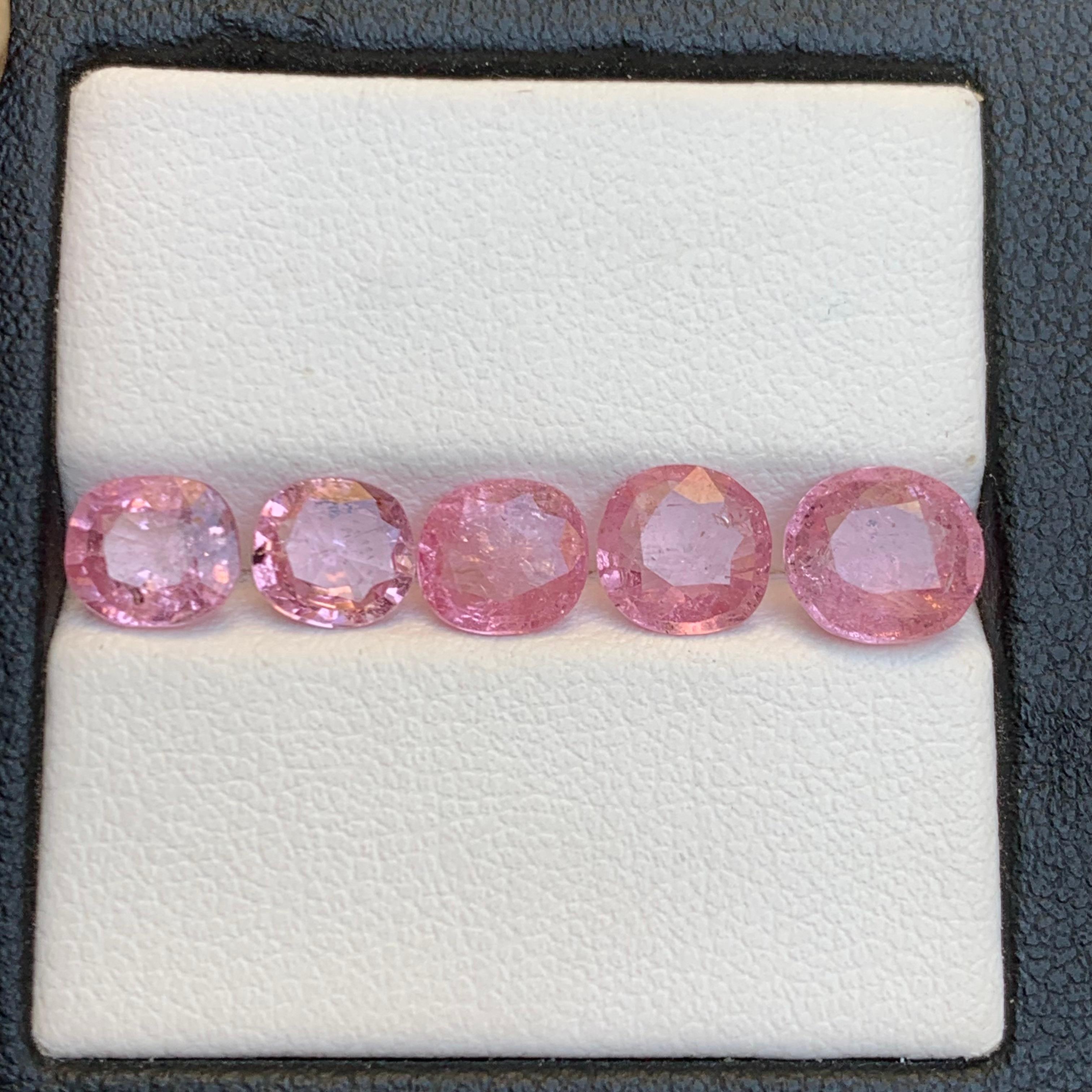 da uomo o donna Spinello rosa vibrante 5,39 carati Nature Gemme sciolte Dimensione Gioielli Lotto-Rotondo in vendita