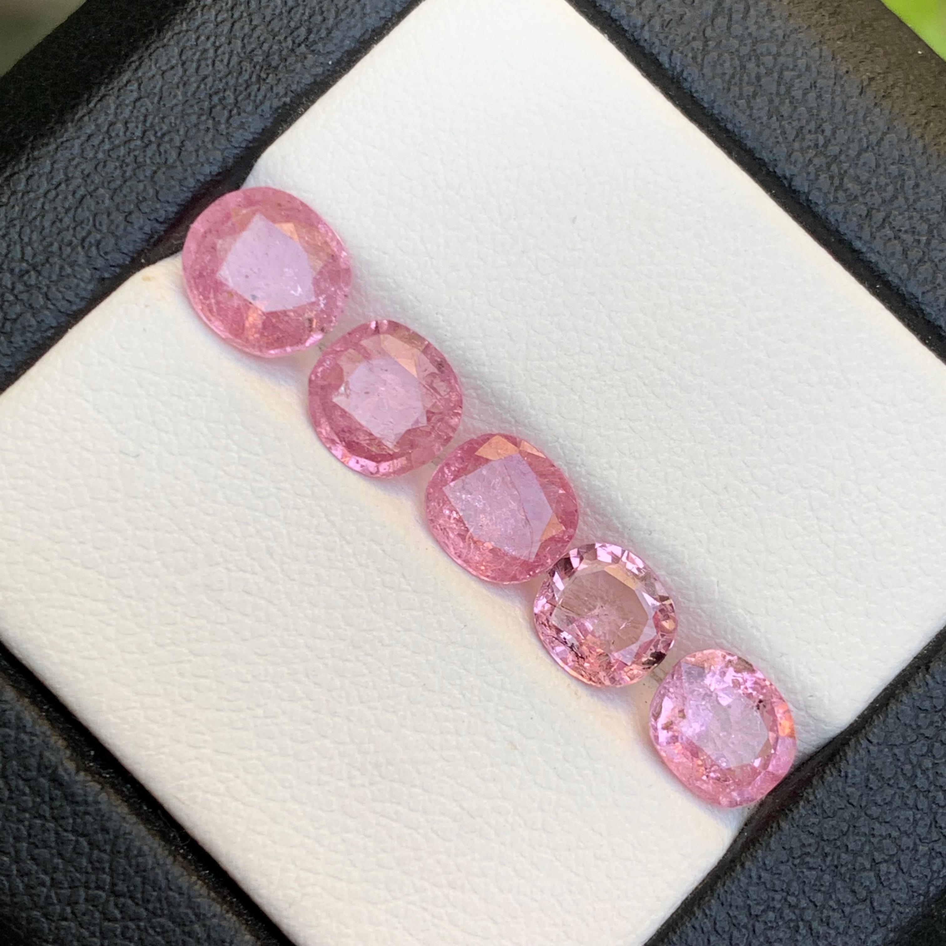 Spinello rosa vibrante 5,39 carati Nature Gemme sciolte Dimensione Gioielli Lotto-Rotondo in vendita 3