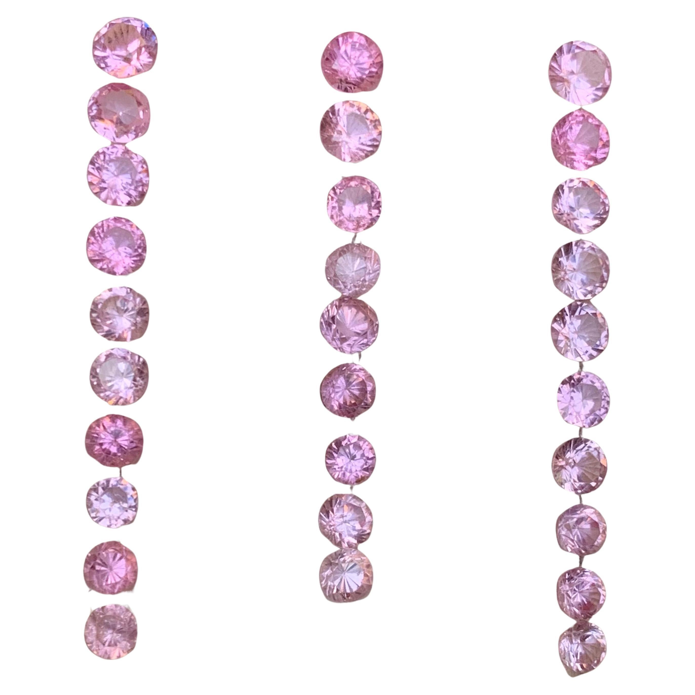 Spinello rosa vibrante 8.29 carati Nature Gemme sciolte Lotto di gioielli