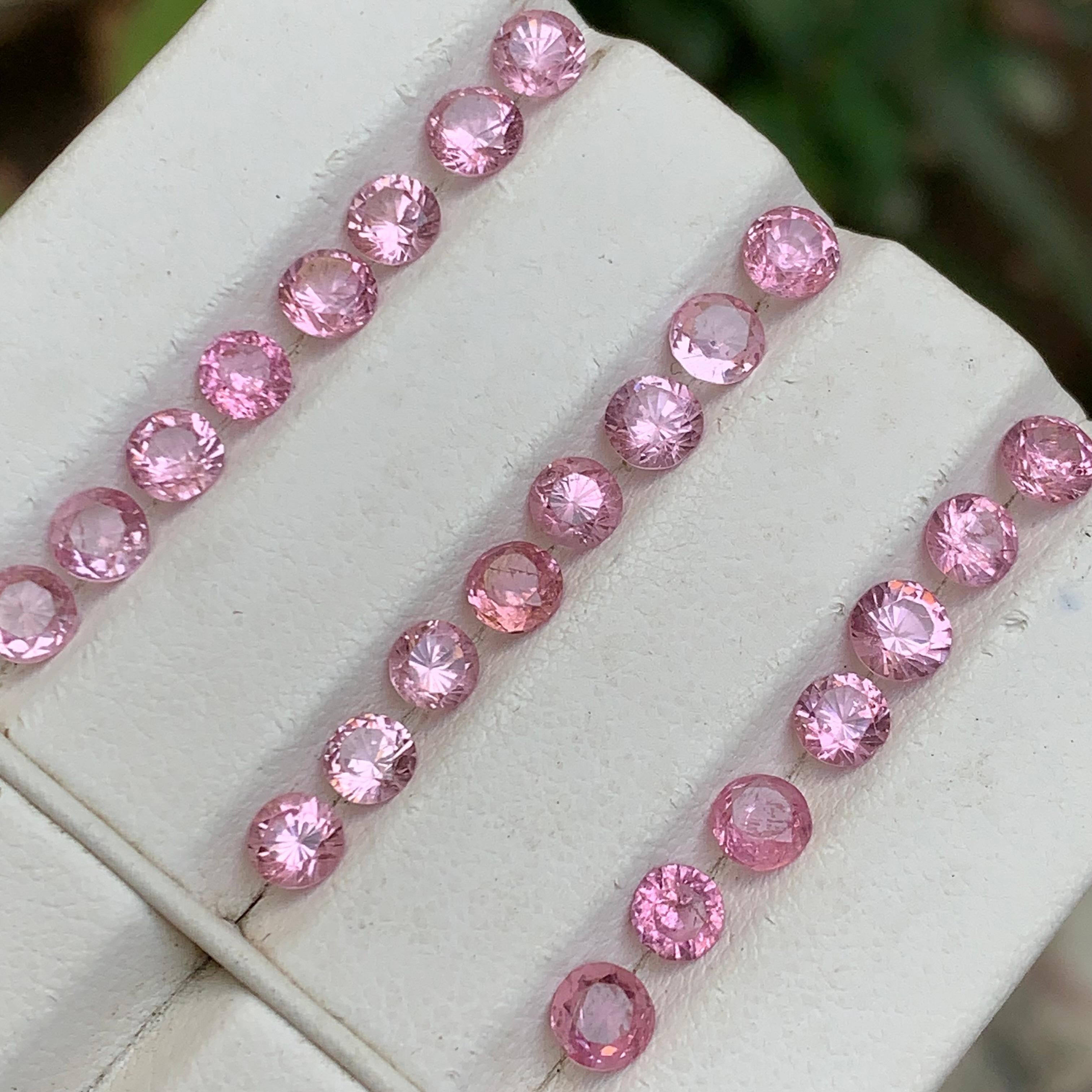 Spinello rosa vibrante 9,30 carati Nature Gemme sciolte Lotto di gioielli in vendita 2