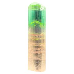 Cristal de turmalina bicolor vibrante procedente de Afganistán