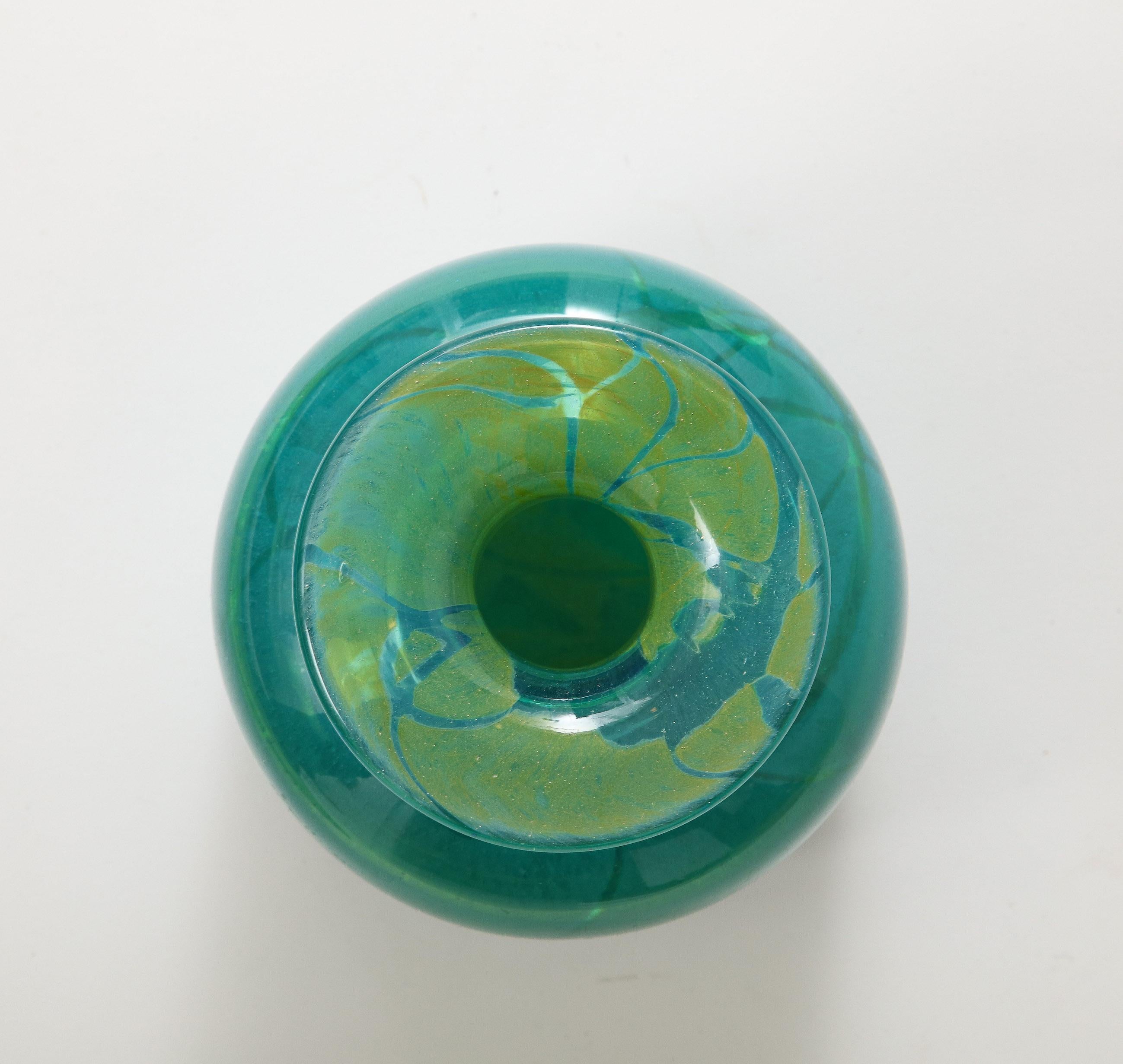 Vibrant Blue Mdina Glass Vase by Micheal Harris 5