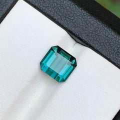 Vibrant Blue Natural Indicolite Tourmaline Ring Loose Gemstone 2.35Ct Emerald Cu