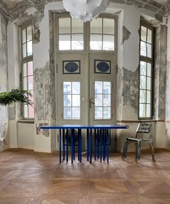 Vibrant Blue Pattern of Water Table by Majbele