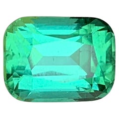 Vibrant Bluish Hue Green Tourmaline 2.69 Ct Cushion Cut Natural Loose Gemstone