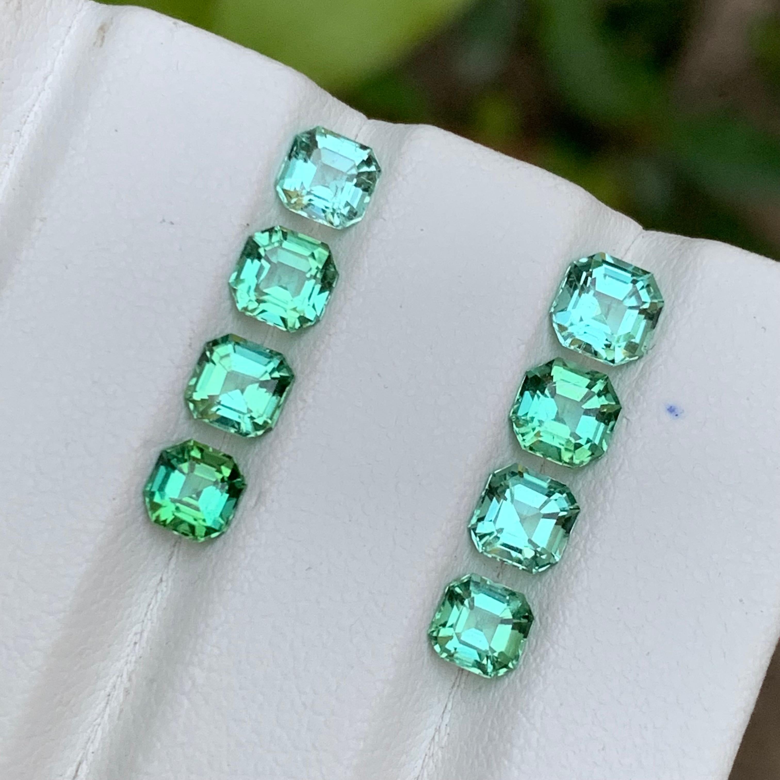 Vibrant Bluish & Mint Green Natural Tourmaline Loose Gemstone Sets 4.50 Ct-Jewel For Sale 1