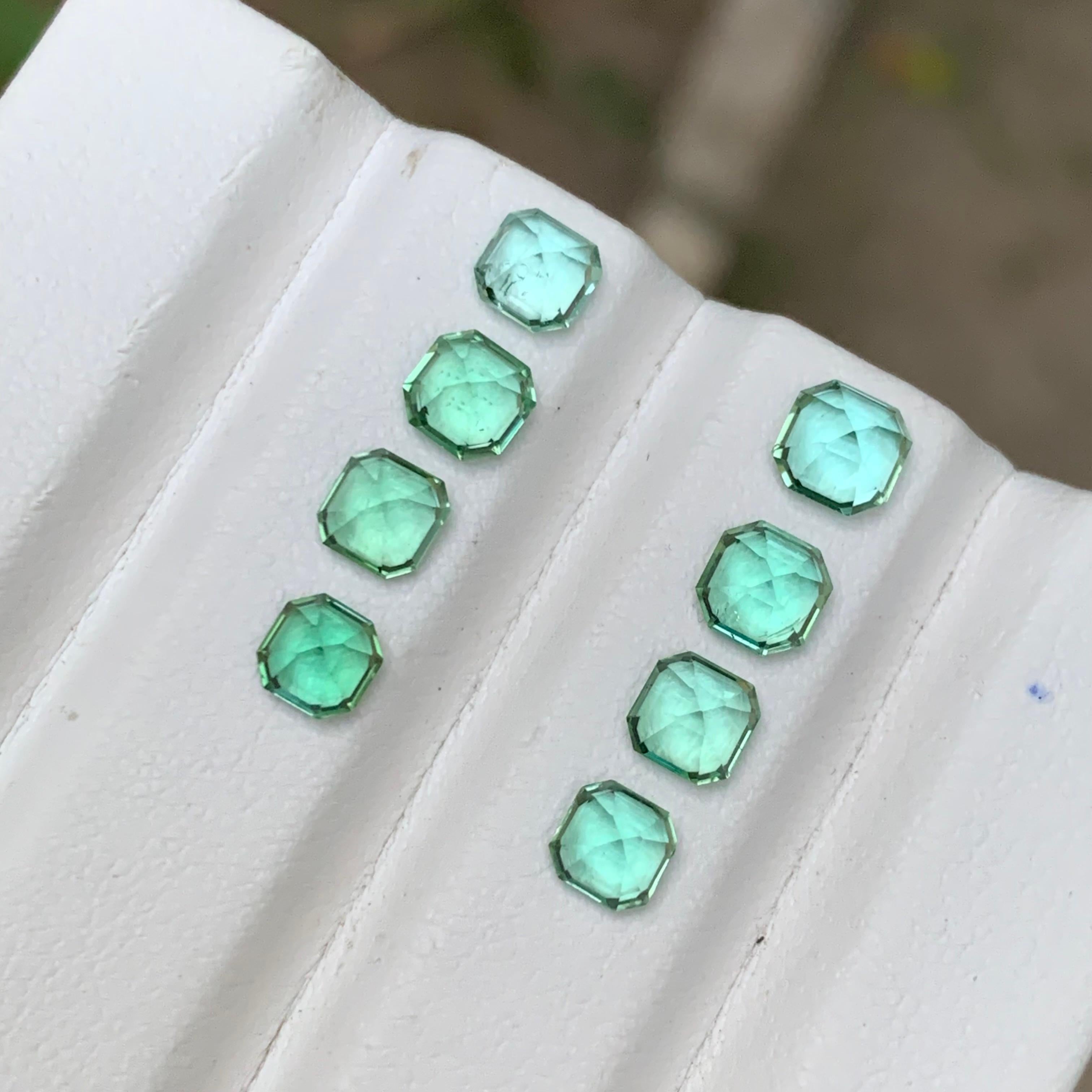 Vibrant Bluish & Mint Green Natural Tourmaline Loose Gemstone Sets 4.50 Ct-Jewel For Sale 3