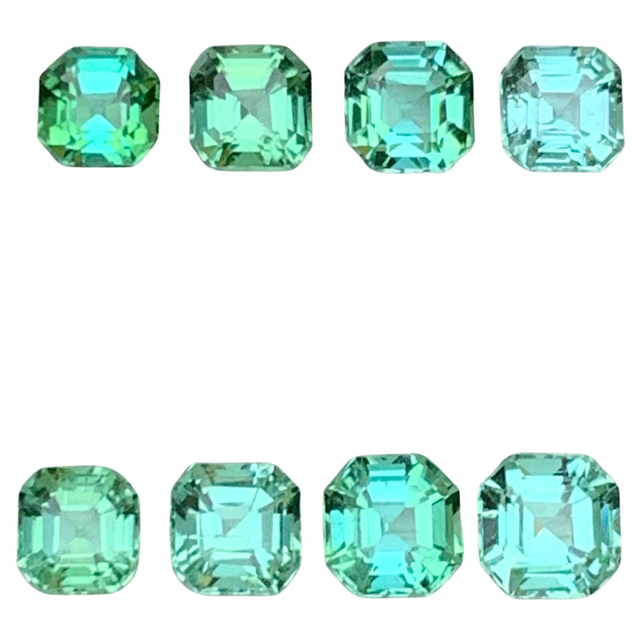 Vibrant Bluish & Mint Green Natural Tourmaline Loose Gemstone Sets 4.50 Ct-Jewel For Sale