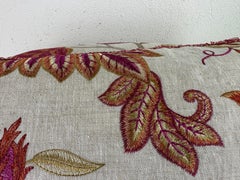 Lebendige botanische Brokat-Lummenkissen/Paar aus Leinen mit Quasten