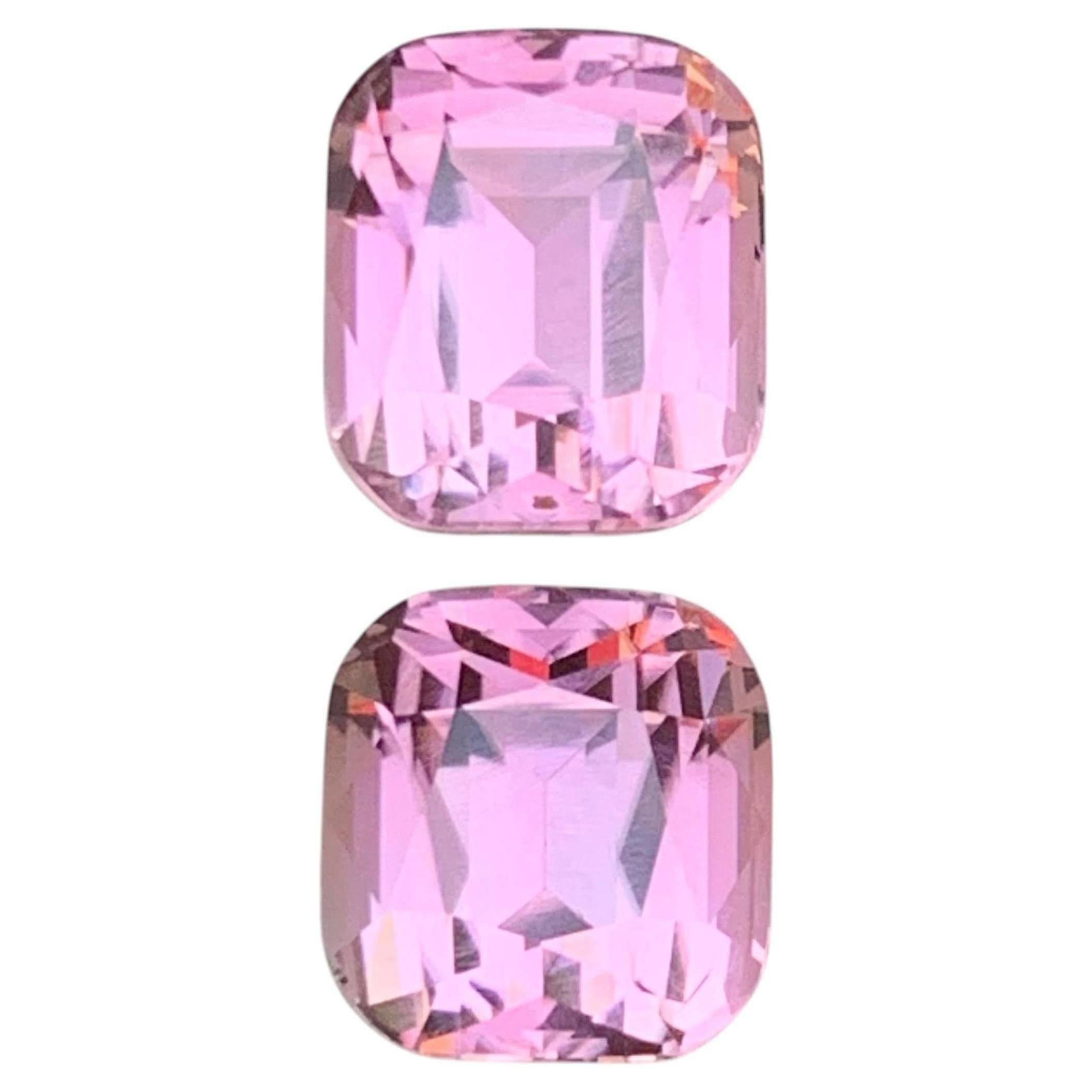 Vibrant Bubblegum Pink Natural Tourmaline 5.53 Carat Cushion Cut Loose Gemstones