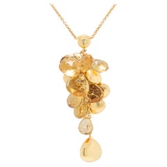 Vibrant Citrine Necklace in 18K Yellow Gold