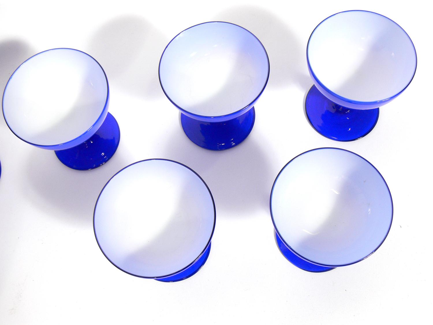 Lebendige kobaltblaue Gläser von Carlo Moretti für Empoli im Zustand „Gut“ im Angebot in Atlanta, GA