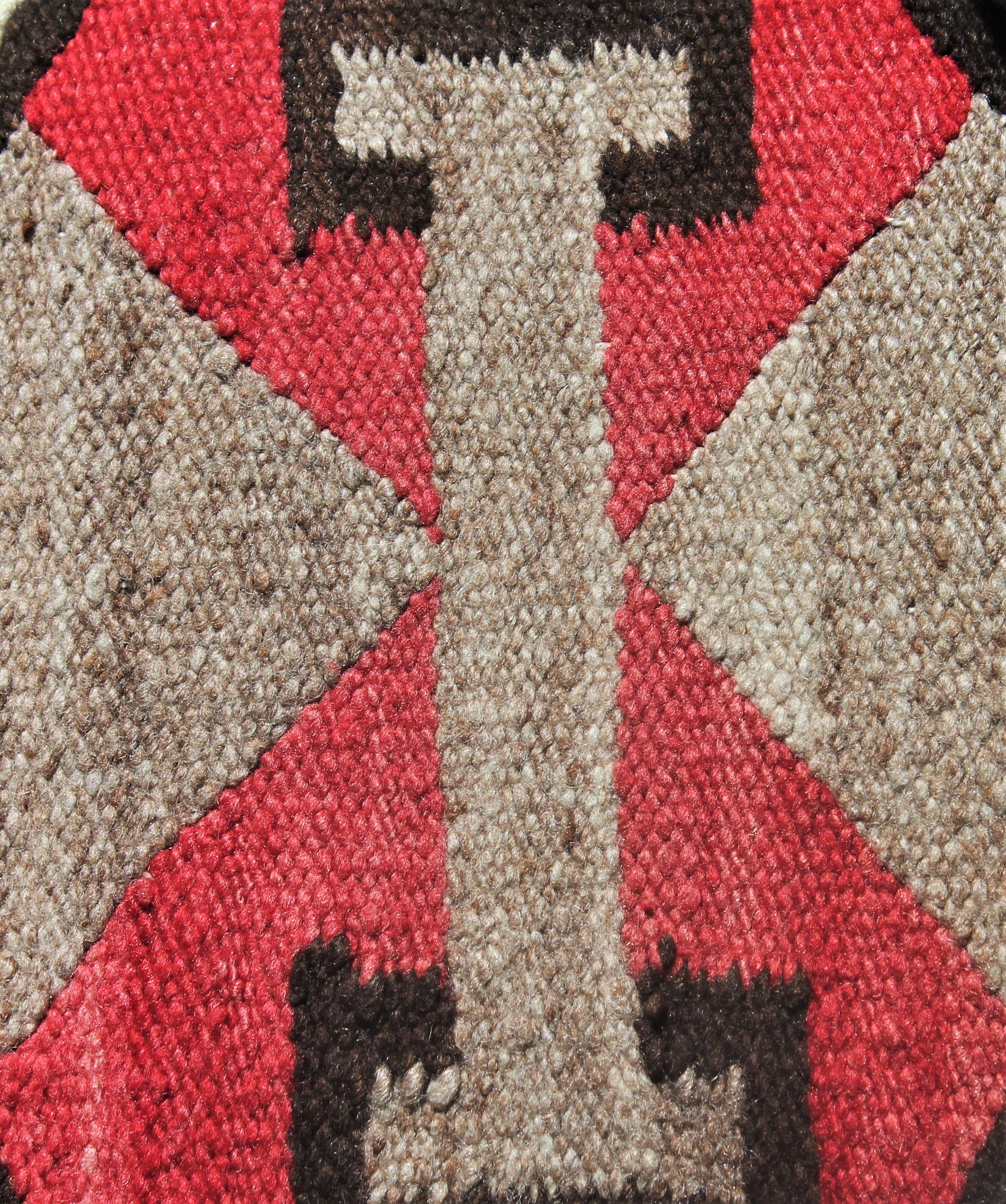 Vibrant Double T's Navajo Indian Weaving Kissen (amerikanisch) im Angebot