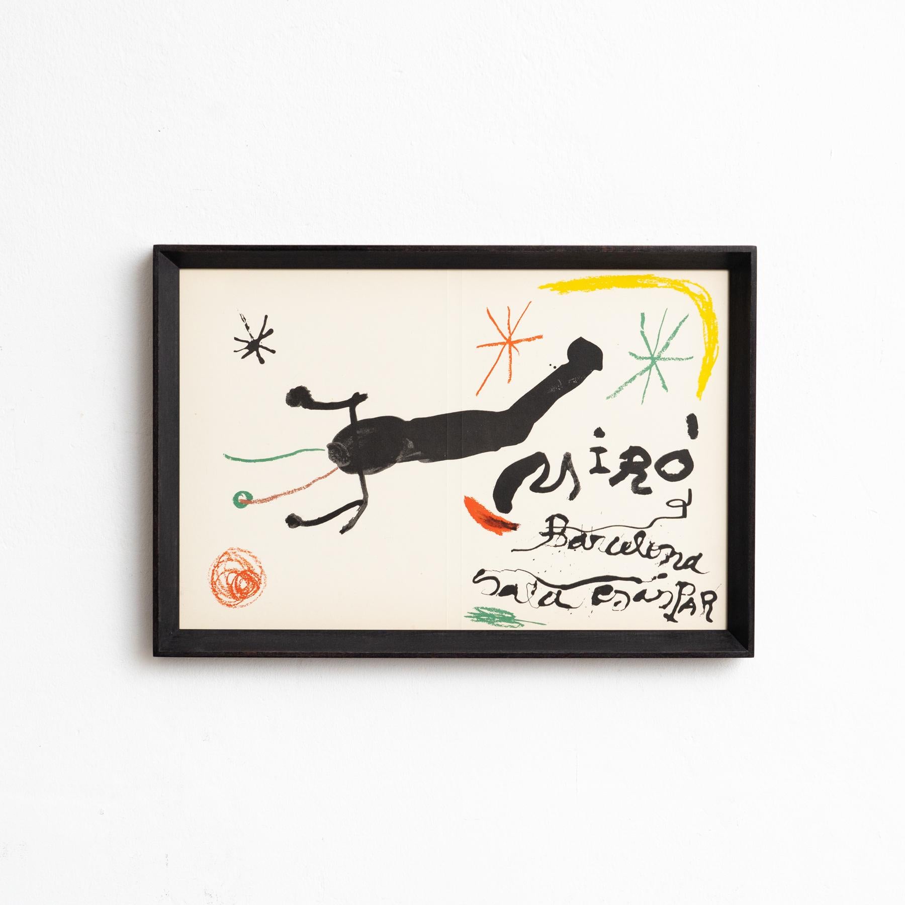 Discover the captivating world of Joan Miró's artistry through an exceptional piece: a color lithography from 1964, prominently featured as the cover of 