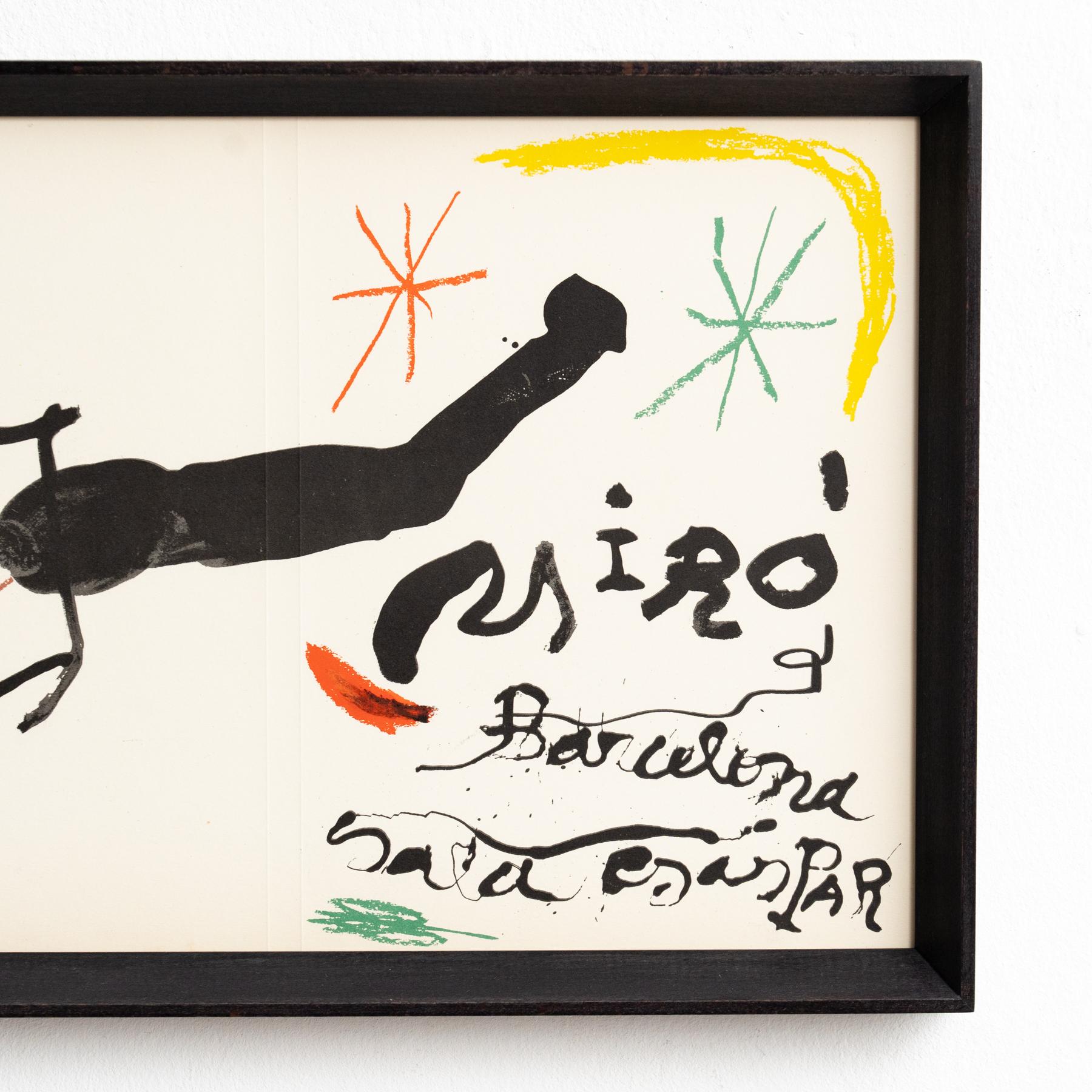 Vibrant Expression: Joan Miro's Color Framed Lithography, 1964  In Good Condition For Sale In Barcelona, Barcelona