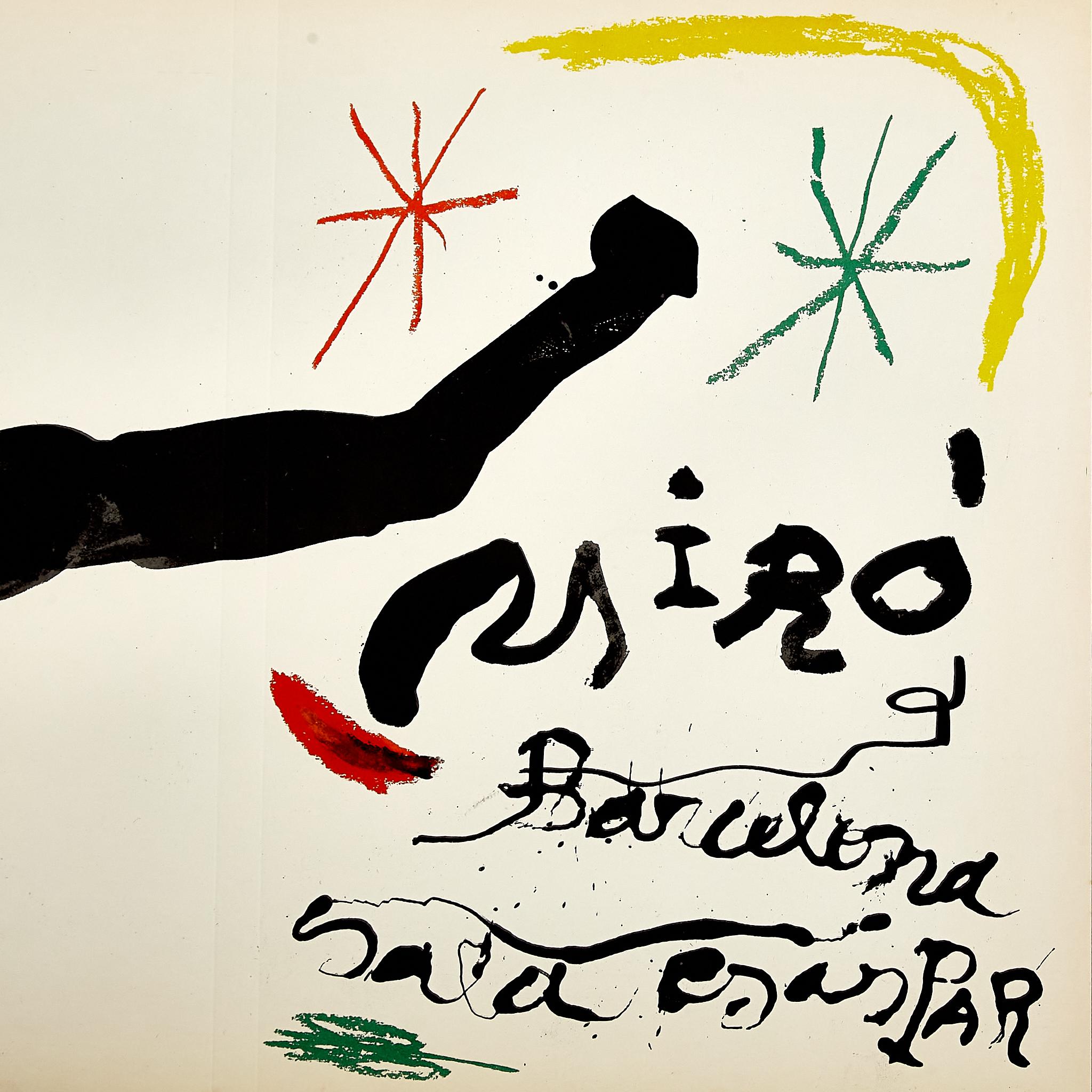 Mid-Century Modern Expression vibrante : Lithographie en couleurs de Joan Miro, 1964  en vente