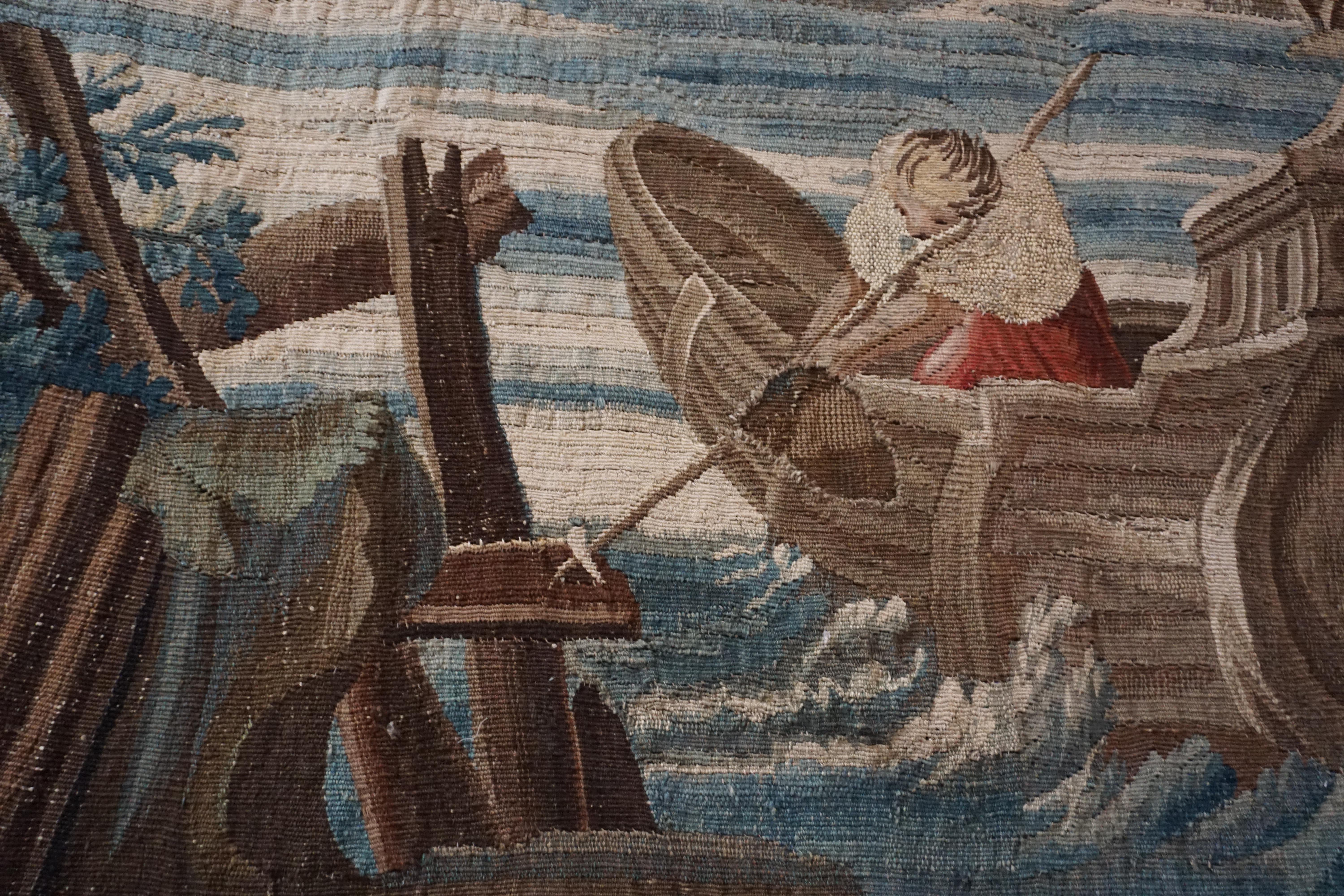 French Vibrant Flemish Tapestry, circa 1700
