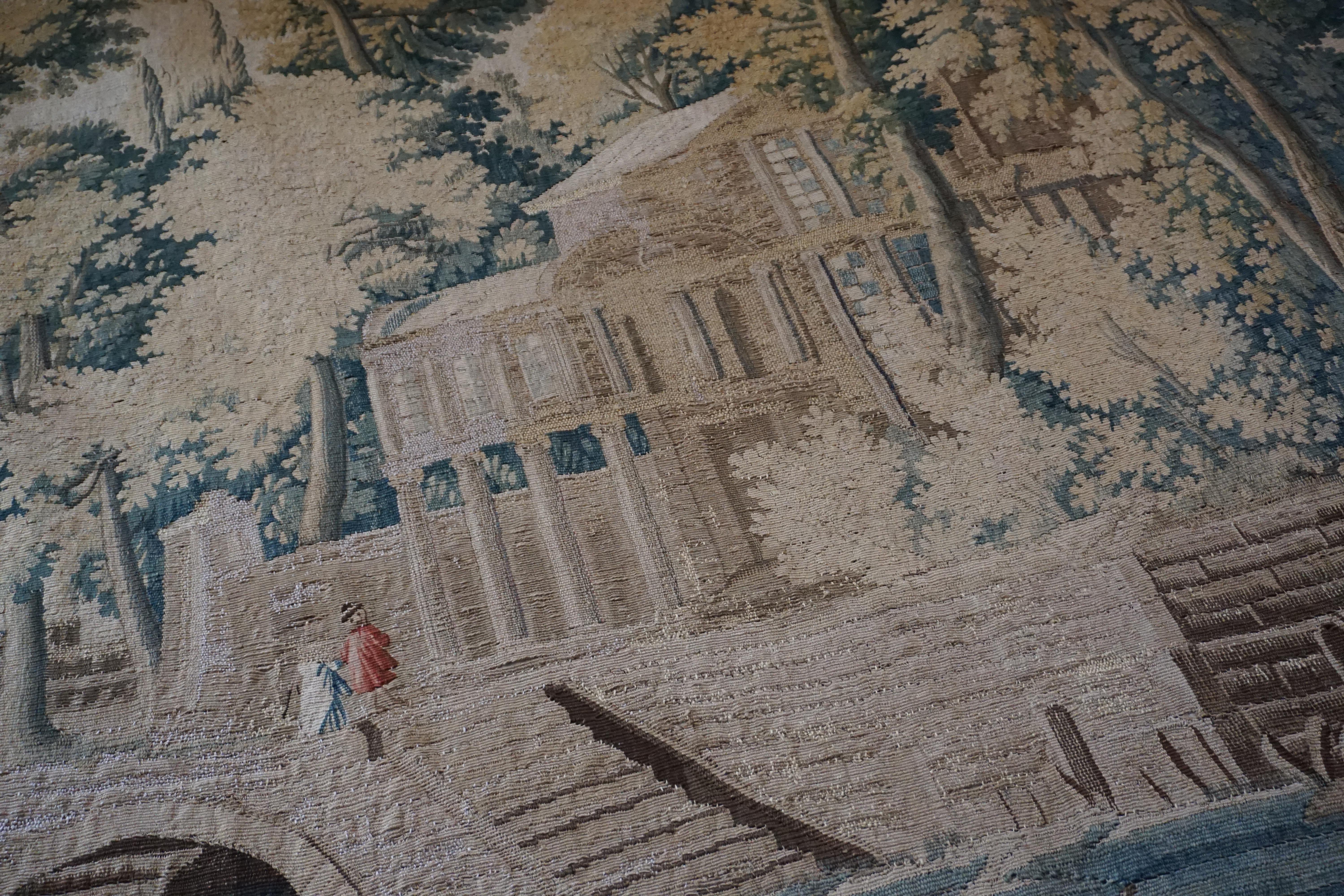 Vibrant Flemish Tapestry, circa 1700 In Good Condition In Dallas, TX
