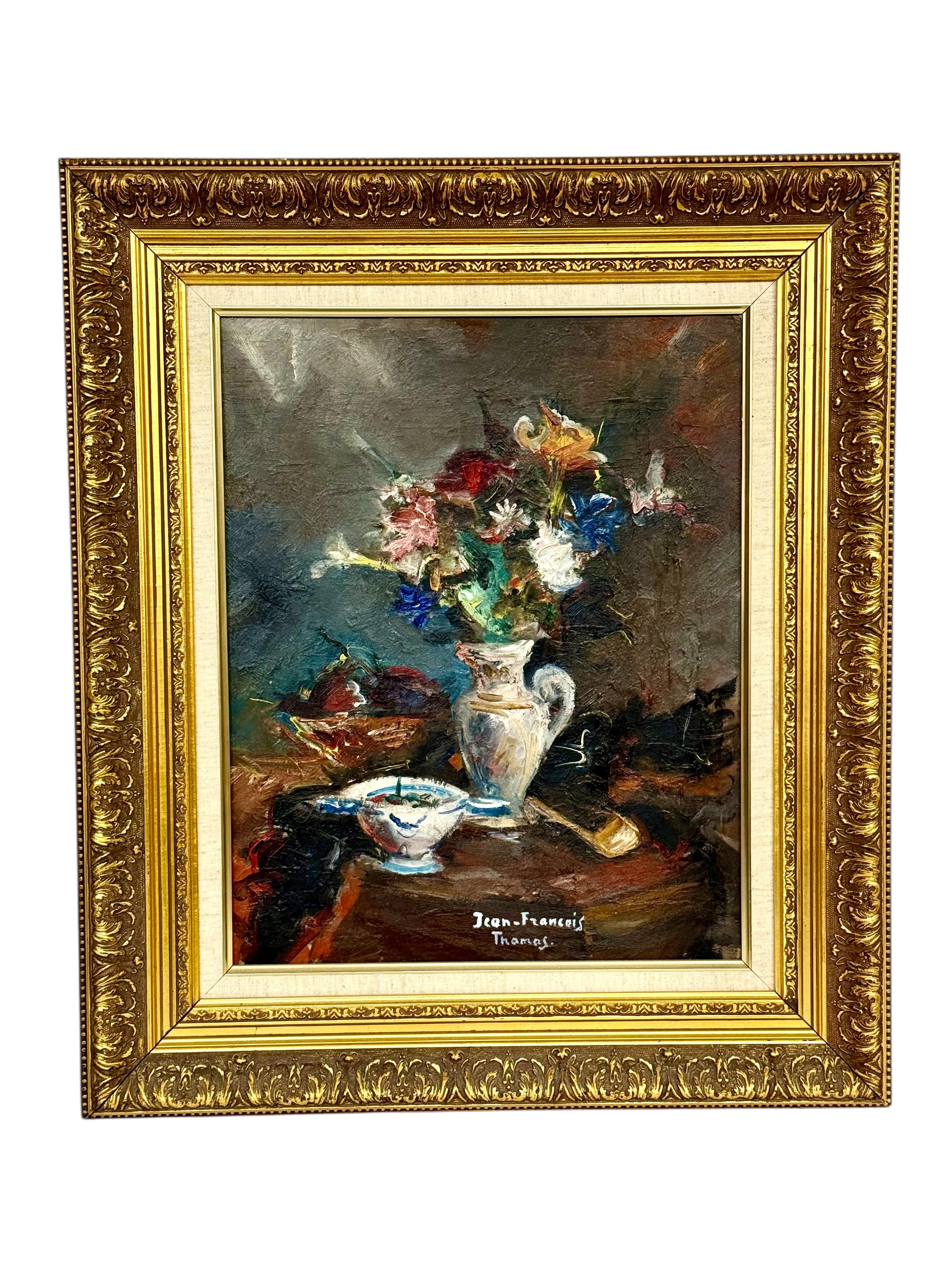 Vibrante bodegón floral con cuenco de porcelana de Jean-François Thomas en venta 4