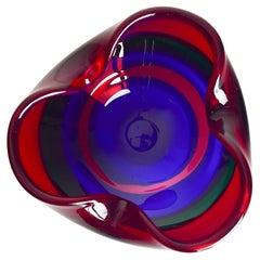 Ciotola in vetro vibrante di Fulvio Bianconi per Mazzega - Icona del design italiano