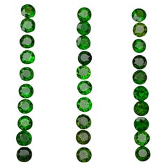 Leuchtend grünes natürliches Diopside Calibrated Größe Lose Edelsteine Lose Lot 9,20 Karat Rund