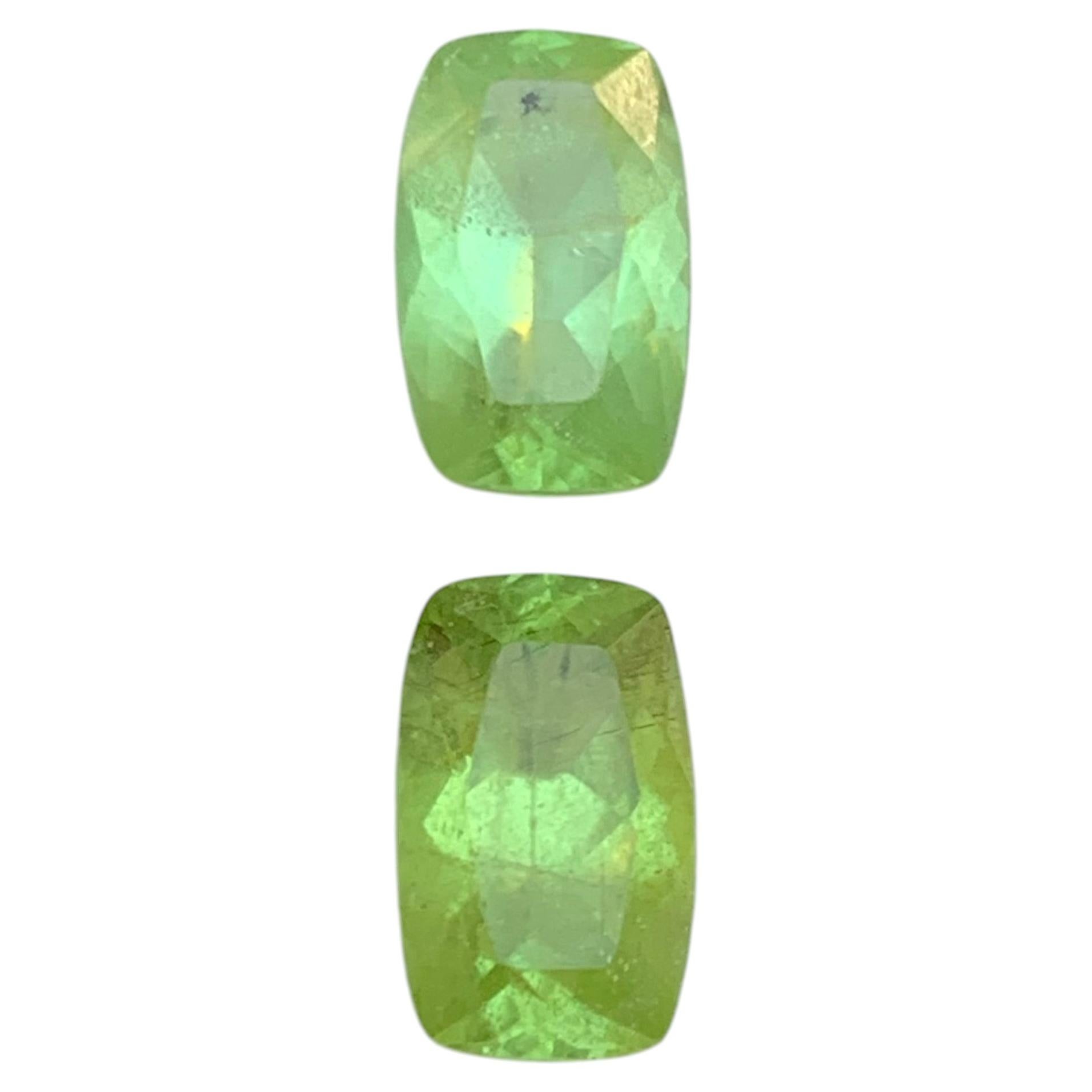 Vibrant Green Natural Peridot 4.38 Cushion Oval Cut Loose Gemstones for Jewelry