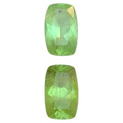 Leuchtend grüne natürliche Peridots, 4,38, Kissen-Oval-Schliff, lose Edelsteine für Schmuck