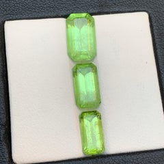 Leuchtend grüne, natürliche Peridot-Edelsteine im Smaragdschliff, 8 Karat, lose Edelsteine für Schmuck