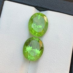 Piedras preciosas sueltas de peridoto natural de color verde intenso, de 8.62 quilates y corte ovalado, para joyería