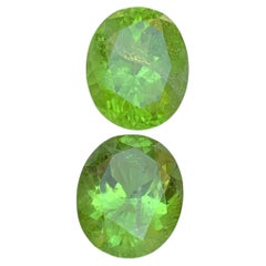 Piedras preciosas sueltas de peridoto natural de color verde intenso, de 8.62 quilates y corte ovalado, para joyería