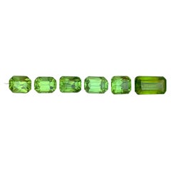 Vibrant Green Natural Peridot Emerald Cut 10.53 Carat Loose Gemstones Parcel