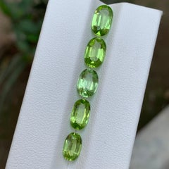 Vibrant Green Natural Peridot Oval Cut 6.85 Ct Loose Gemstones Parcel, Pakistan