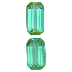 Vibrant Green Natural Tourmaline Loose Gemstones 2.10Ct Emerald Cut for Jewelry
