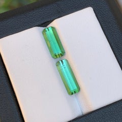 Vibrant Green Natural Tourmaline Loose Gemstones 3.50Ct Emerald Cut for Jewelry
