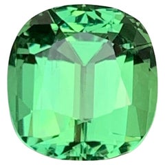 Vibrant Green Natural Turmalin Ring Lose Edelstein 3.90 Ct Cushion Cut-Schmuck