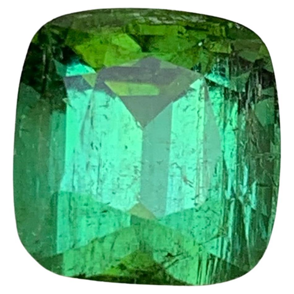 Anello con tormalina naturale verde vibrante, gemma sfusa da 5,10 carati con taglio a cuscino - Jewelry 10