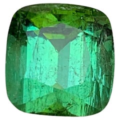Anello con tormalina naturale verde vibrante, gemma sfusa da 5,10 carati con taglio a cuscino - Jewelry 10