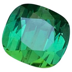 Vibrant Green Natural Turmalin Ring Lose Edelstein 7,40 Ct Cushion Cut Schmuck