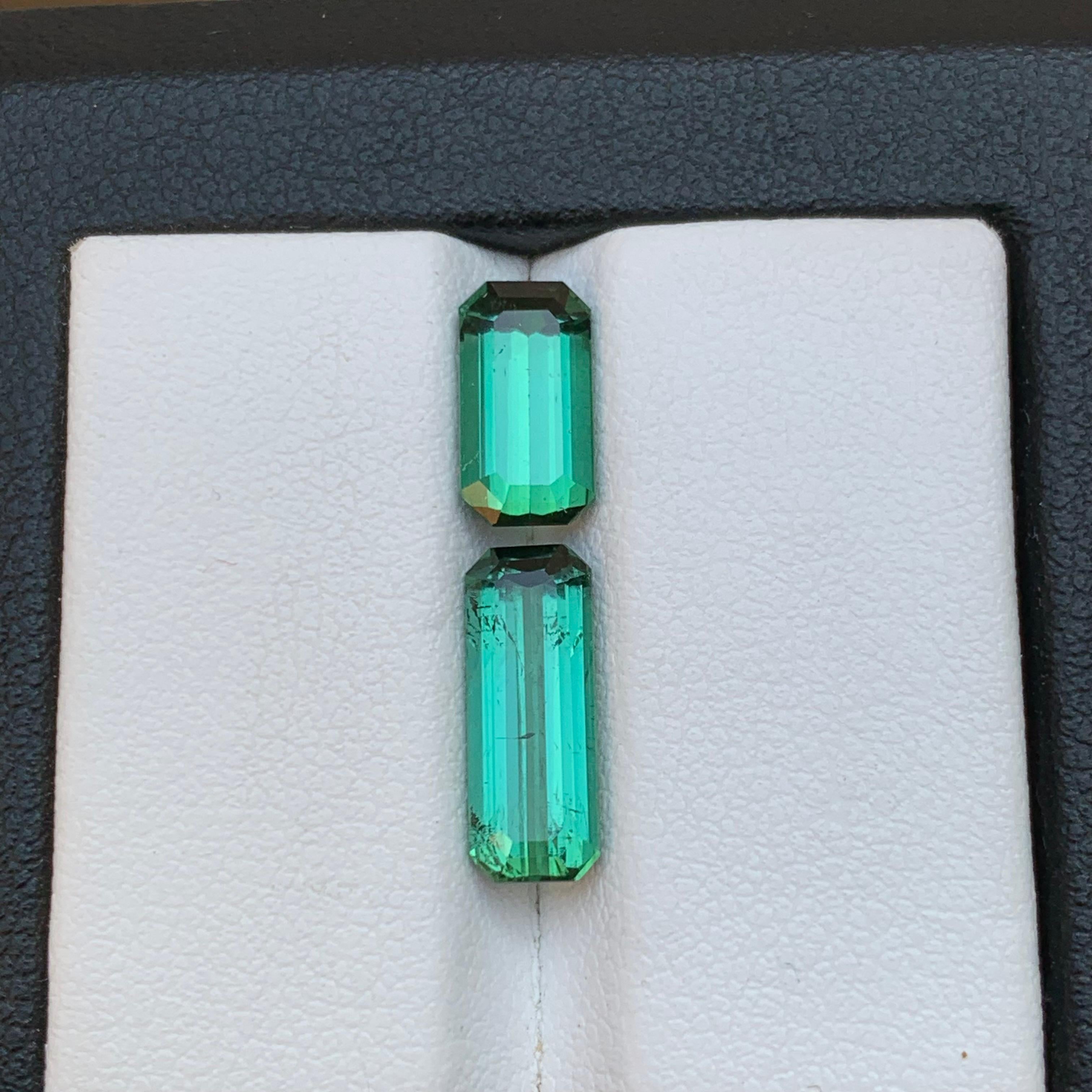 Vibrant Green Natural Tourmaline Ring, Pendant Loose Gemstones 4.35 Ct-Jewelry For Sale 4