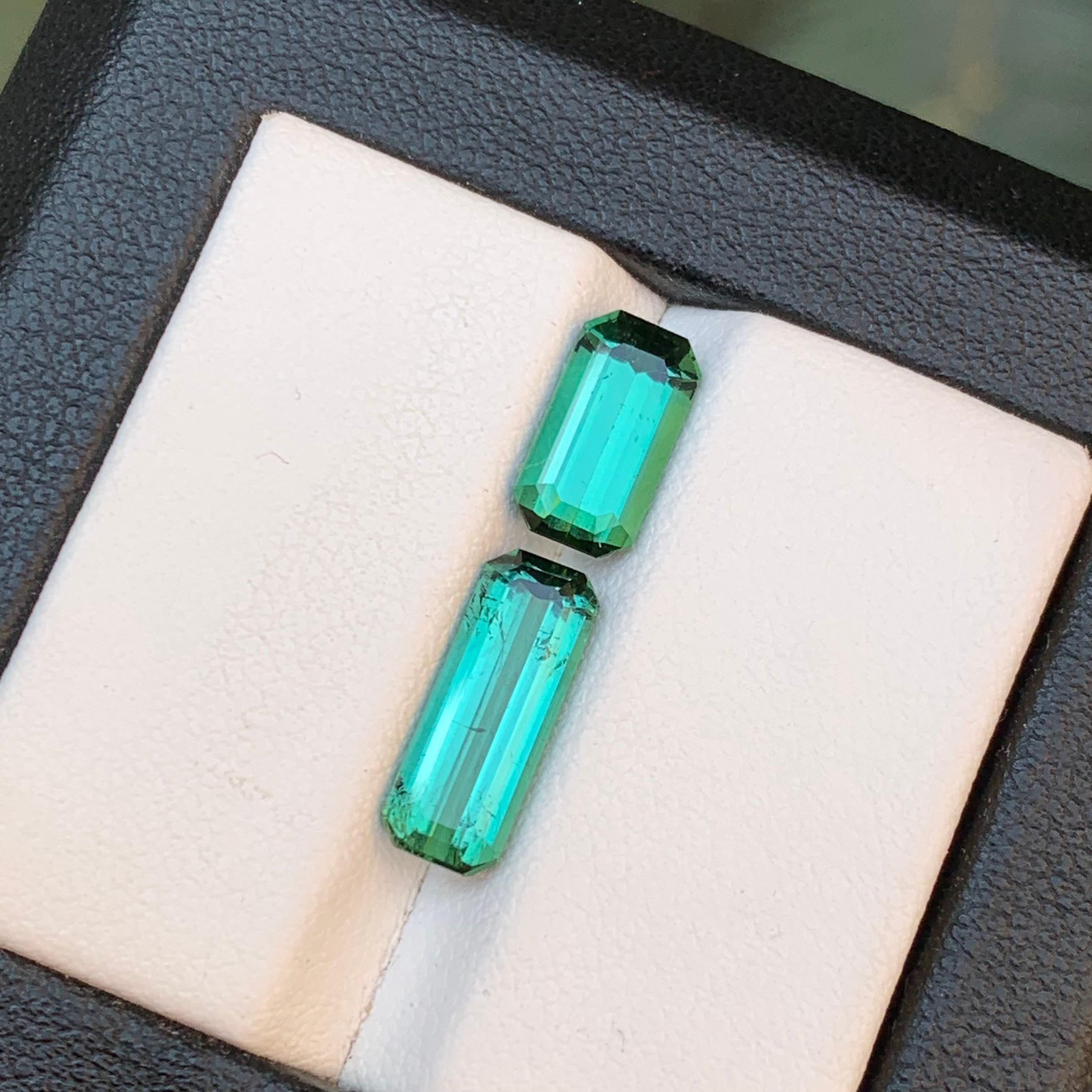 Women's or Men's Vibrant Green Natural Tourmaline Ring, Pendant Loose Gemstones 4.35 Ct-Jewelry For Sale