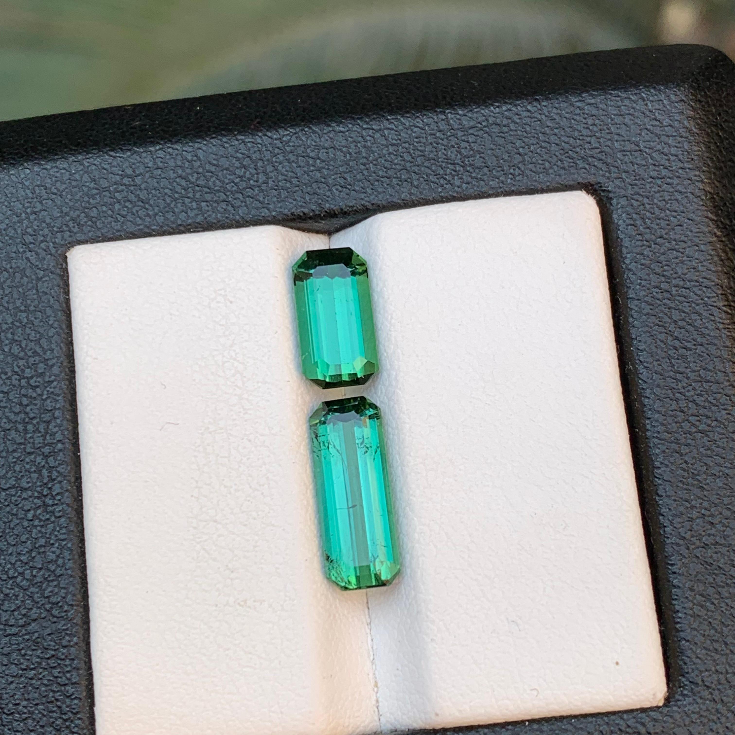 Vibrant Green Natural Tourmaline Ring, Pendant Loose Gemstones 4.35 Ct-Jewelry For Sale 1
