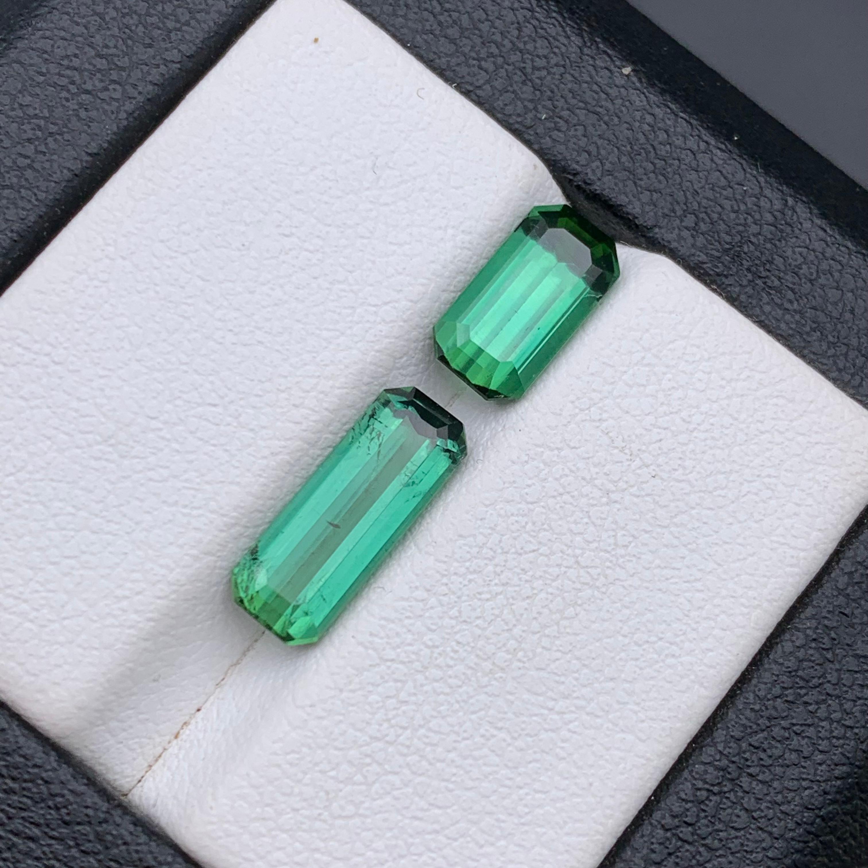 Vibrant Green Natural Tourmaline Ring, Pendant Loose Gemstones 4.35 Ct-Jewelry For Sale 3