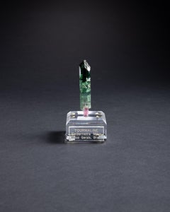 Vibrant Green ‘Rocket’ Tourmaline with Red Rubelite Stem