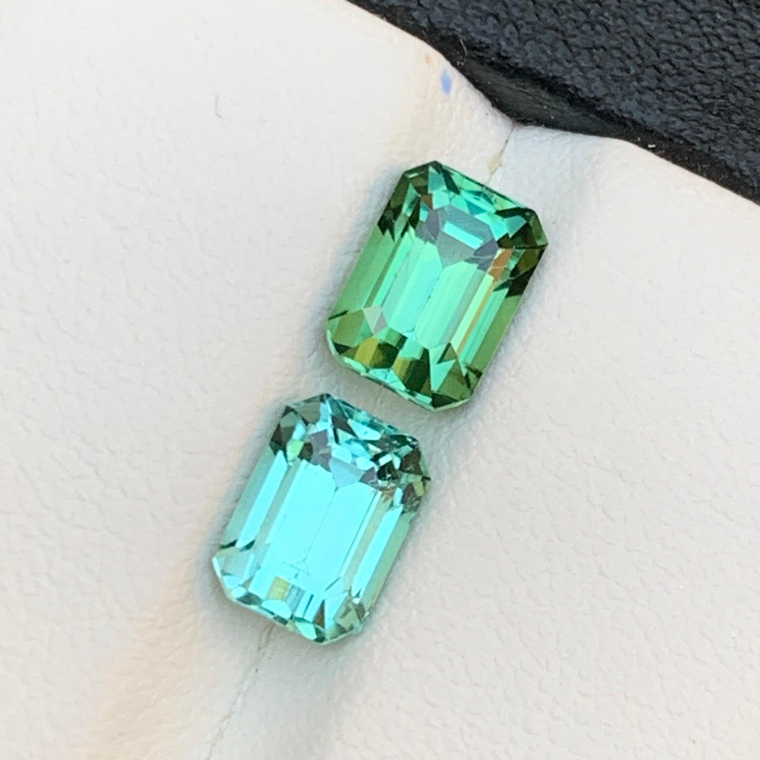Gemas sueltas de turmalina natural de color verde vibrante y verde turquesa para anillos, collares, colgantes, pulseras o cualquier otro adorno de joyería ¡¡¡Talla esmeralda escalonada de Kunar, Afganistán!!!

💎 TIPO DE PIEDRA PRECIOSA: