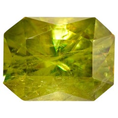 Esfena verde vibrante de 15,01 quilates, talla radiante, gema natural suelta