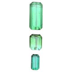 Vibrante tormalina verde 3,35 carati taglio smeraldo pacco di gemme sfuse per gioielli