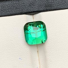 Vibrant Green Tourmaline 5.45 Carat Cushion Cut Natural Loose Gemstone for Ring